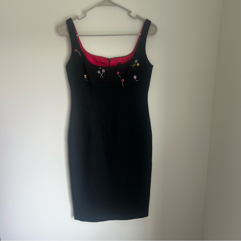 Vintage Laundry by Shelli Segal Black Sleeveless Dress Women's Size 2 USA 1995 - Picture 2 of 9